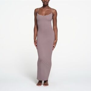 fits everybody lace long slip dress Skims Fits Everybody Lace Long Slip Dress